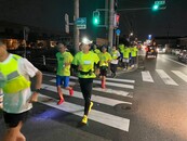 交通安全に心掛けながら、列を守って走りました。
