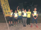 出発地点のセキスイハイム前に集合した袋井地区のメンバー