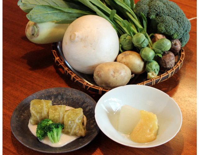 自家菜園の野菜で作るコース料理