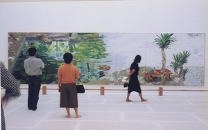 日本画〈蝉の音〉198x740cm 山種美術館蔵（12月21日〜展示）