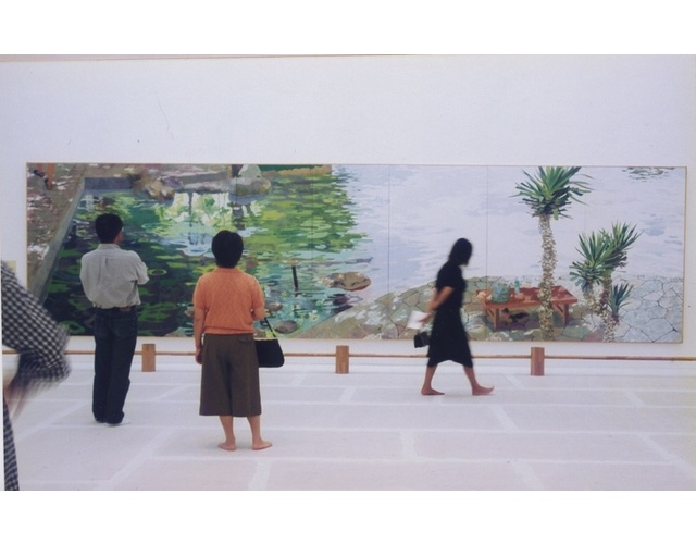 日本画〈蝉の音〉198x740cm 山種美術館蔵（12月21日〜展示）