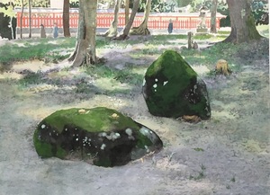 挿画；文　安部龍太郎「半島をゆく」月刊誌『サライ』掲載