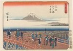 【Part1展示】歌川広重『不二三十六景 東都江戸橋日本橋』当館蔵
