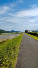 快適なリバーサイドロード♬