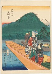 歌川広重『五十三次 蒲原 ふじ川舟渡』静岡市東海道広重美術館蔵(Part1)