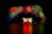 【約1000発】湖西湖上花火大会　「秋の浜名湖の湖上に大輪の花が咲く」