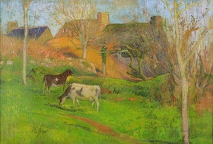 アンリ・モレ《ポン＝タヴァンの風景》１８８８－８９年　油彩・カンヴァス　カンペール美術館　Collection du musée des beaux-arts de Quimper, France