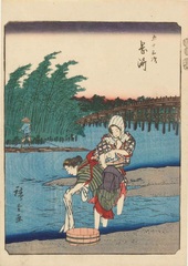 歌川広重『五十三次 岡崎』 静岡市東海道広重美術館蔵