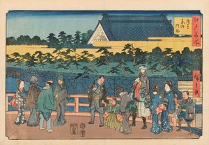 歌川広重『江戸名所 浅草東御門跡』 静岡市東海道広重美術館蔵