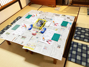 お座敷でのんびりプラモ作り♪
