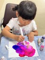 インクアートに挑戦♫ カラフルな背景になりそう☆