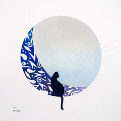 作品「 cat & moon 2 」