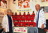 約60年間で収集したこぶしサイズのミニかつらを90点展示と島田髷まつりの紹介をします。