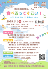 県民栄養フォーラム　チラシ　表