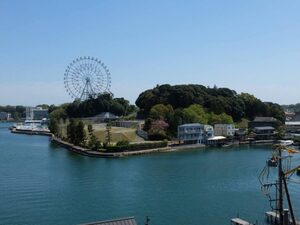 海運の要とされた堀江城跡地を望む