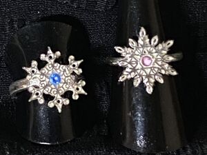 シルバーアクセサリー　11月　雪の結晶のリング