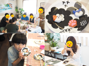 ストーンマグネット作り風景