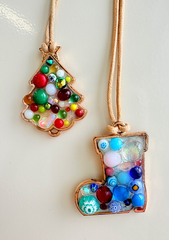 ガラスで作るクリスマスガーランド選べるおまけチャーム