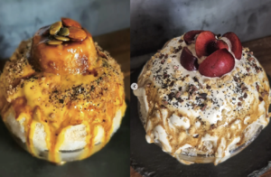 かき氷の写真はイメージです。12月はいちごや柑橘類を組み合わせます。