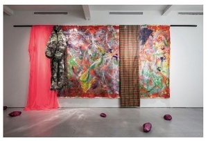 「cartwheel galaxy」鬼頭健吾、2019年、240×530cm、ミクストメディア