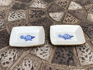 砥部焼・中田窯　染付け角皿