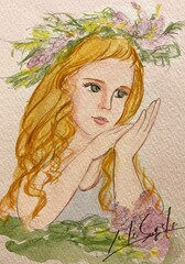 同時出展「祈りの少女」