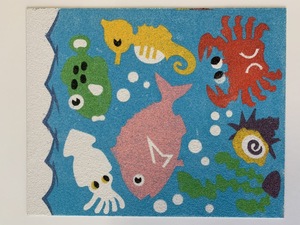 砂丘砂絵　海の動物たち
