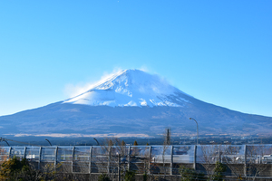 店舗から見える富士山