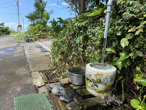 【ひゃっこい！湧水（103）】井出の民家の脇にある湧水（沼津市井出）