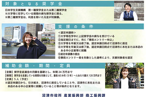 今年もキター！沼津市奨学金返還支援制度は最大120万円。フライヤーはちょっとずつ人が増えてる。