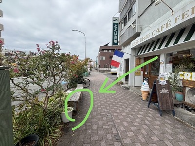 かわいいよね多肉ちゃん。平町のおしゃんなクレープリーカフェ「フェルム」の前のベンチのところで発見。沼津多肉ちゃんマップ