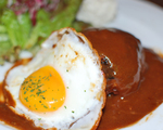 お箸でいただく「手ごねハンバーグ」
