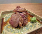 昼のそば前/タンの鍬焼き