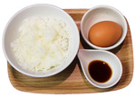 太陽卵の卵かけご飯 日本一醤油