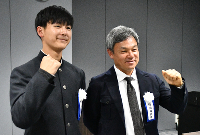 静岡学園の川口修監督とエース神田奏真が意気込み！「初戦が一番大事。100％で戦う」全国高校サッカー選手権抽選会