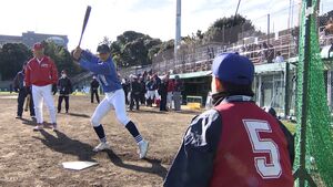 元プロ選手から熱烈指導　磐田市で野球教室