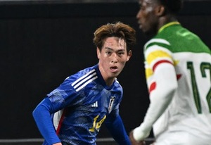 U-23日本代表の植中朝日（横浜M、アカデミー福島出身）マリに敗戦も自身のプレーには一定の手応え。五輪メンバー入りへアピール