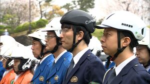 「みんなで子ども守って安全な静岡を」園児らも参加「春の全国交通安全運動」前に出発式