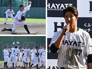 プロ野球2軍くふうハヤテが阪神に5－4サヨナラ勝ち！2打席連続タイムリーの福田秀平と、同点打の倉本寿彦にインタビュー