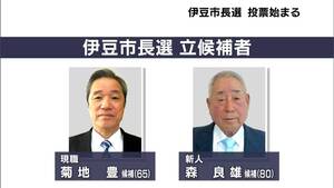 現職と新人の一騎打ち　伊豆市長選挙の投票始まる　投票率は28．69％（午前11時現在）＝静岡県伊豆市