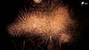 火事で一時中断も…「ふくろい遠州の花火」開催　大輪が夜空舞う＝静岡県袋井市
