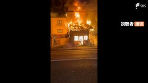 立ち上る火柱…視聴者が捉えた火災の瞬間 焼け跡から女性遺体 高齢女性と連絡取れず＝静岡市