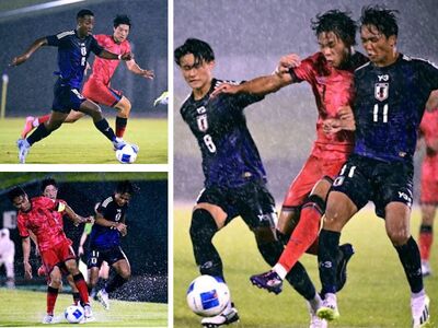 【フォト】U-18日本代表が雨中の“日韓戦”で見せたプライド！スコアレス決着も見せ場つくる＜SBSカップ国際ユースサッカー第1日＞