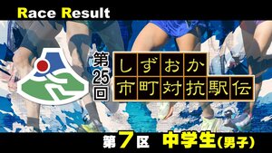 【静岡駅伝】柘植源太(浜松市北部) 区間新 町の部は関響佑(清水町)区間賞＝7区(中学生男子)リザルト【第25回しずおか市町対抗駅伝】
