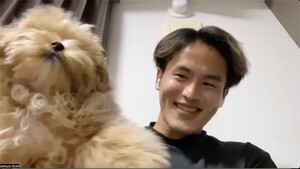 ジュビロ磐田のMF植村洋斗が愛犬にこちゃんと登場！ペナルティ・ヒデ「大谷翔平以来ですよ、こんな時にワンちゃん出すの（笑）」
