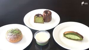 「ほろ苦くて甘みもあっておいしい」地元特産『桑葉』使ったスイーツの試食会 小学生がカヌレやプリンなど4種類を味わう=静岡・松崎