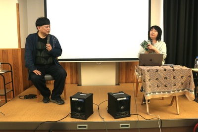 ​【モリイクエさん、巻上公一さん（熱海市）のトークイベント】 小泉八雲にインスパイアされた新作を、八雲ゆかりの焼津市で語った