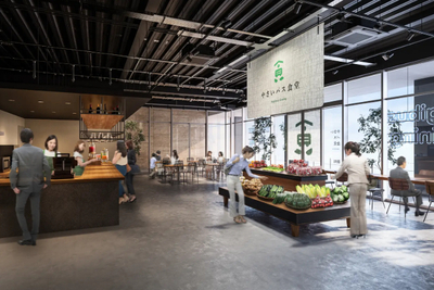「やさいバス食堂 1号店」がJR掛川駅北口にオープン！新鮮野菜とヘルシーメニューを堪能