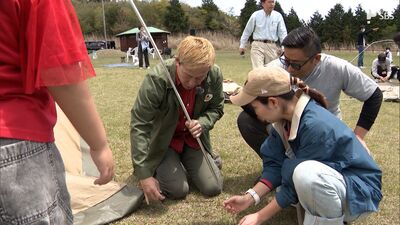 お笑い芸人 じゅんいちダビッドソンさん はじめてのキャンプ教室＝静岡・富士市