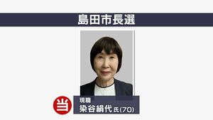 染谷絹代氏が4選確実 新人との一騎打ち制す 静岡・島田市長選【速報】